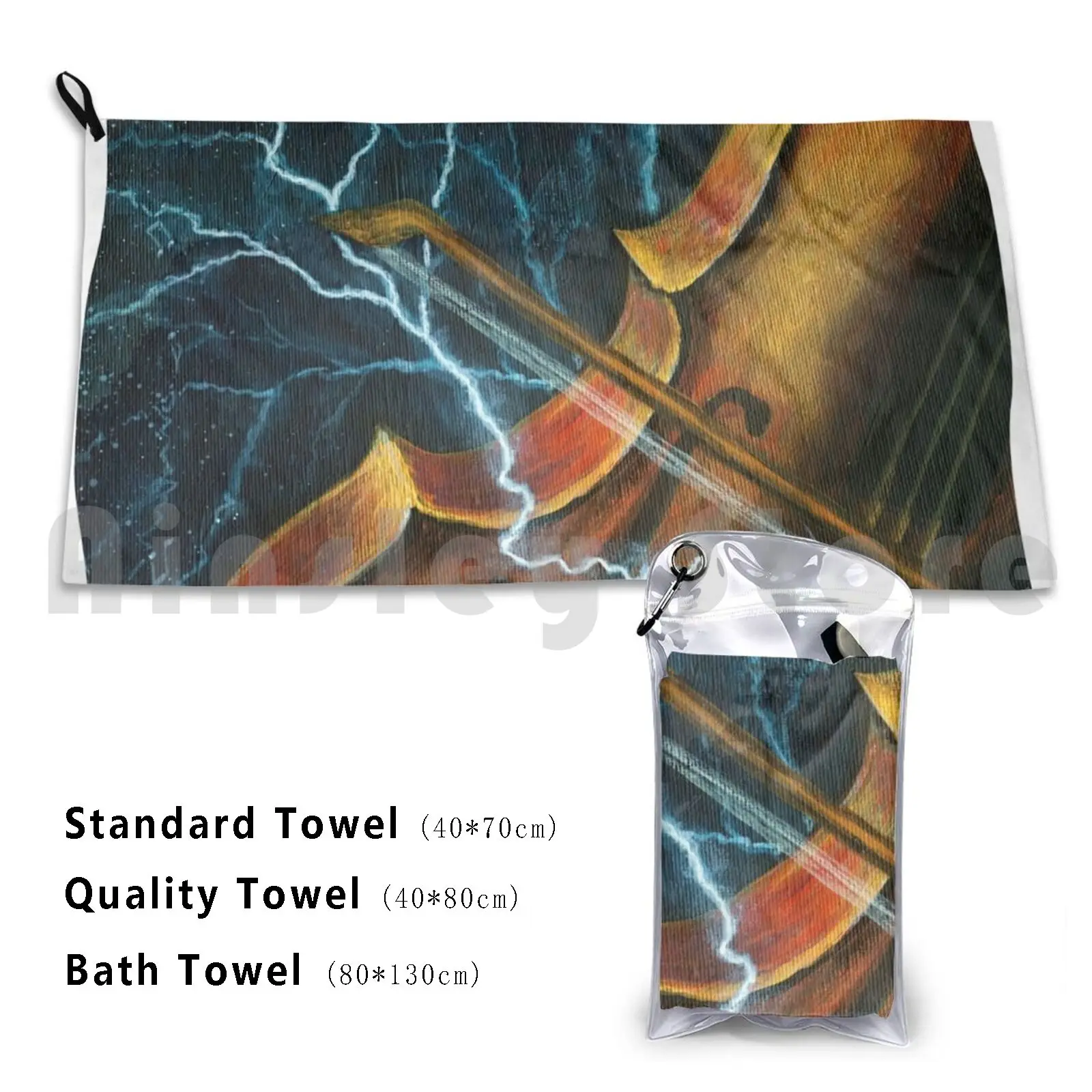 Alaska Symphony Electrifying Music Bath Towel Beach Cushion Alaska Art Alaskan Art Alaska Mountains Lightning