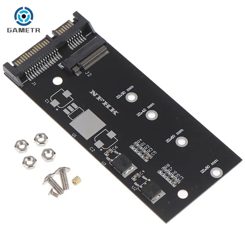 Kunci B + M SATA M.2 ngff ssd ke sata 3 raiser m.2 ke sata, kartu ekspansi adaptor