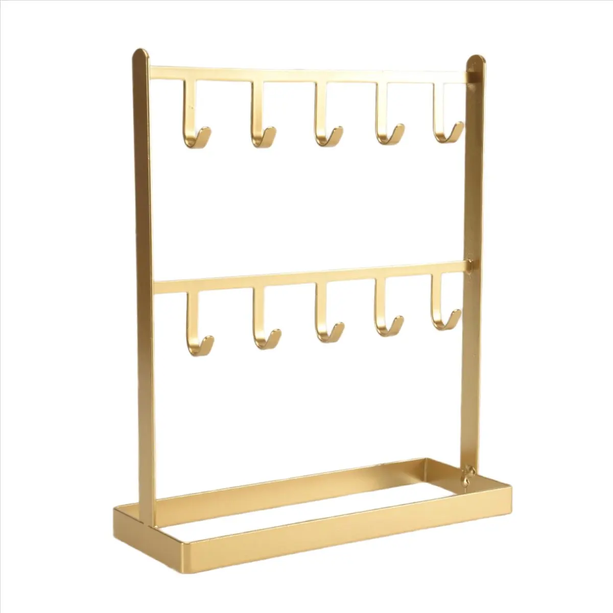 Tabletop Iron Jewelry Jewelry Earring Hanger Necklace Ring Earring Earring Shelf Display Shelf Porch Key Rack Gold-FABY view 2