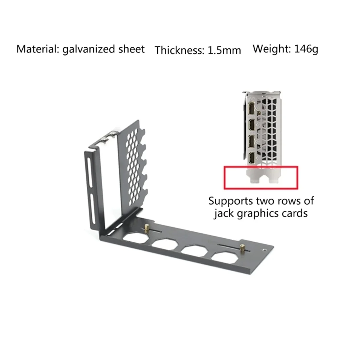 

M51K_Vertical GPU Mount Bracket Graphics Card Holder, for DIY Computer(B)