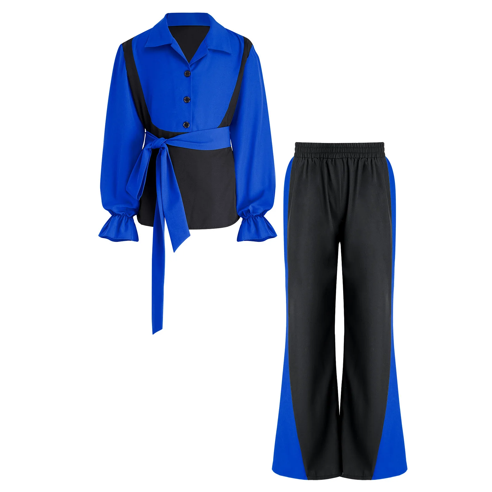 Boys Flamenco Costume Outfit Spain Holiday Fiesta Party Outfits Kids Spanish Rave Festival Dancewear Shirt with Pants Suits