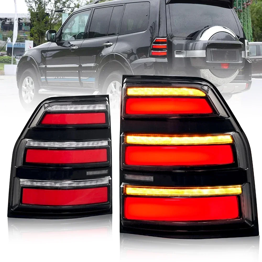 

Pair Of Car Tail Light Assembly For Mitsubishis Pajero 2006-2018 LED Brake Signal light Tuning Parts Car Rear Lamp System