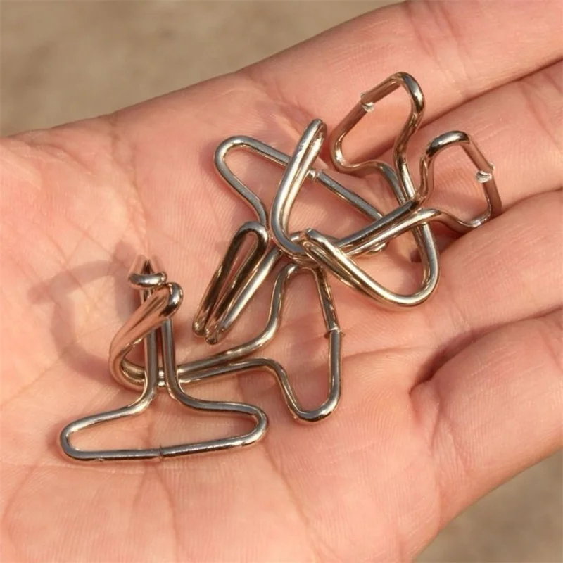 自動カーシートカバー,メタルファスナー,カーアクセサリープラムプレート,フックカード,固定チャック,100個