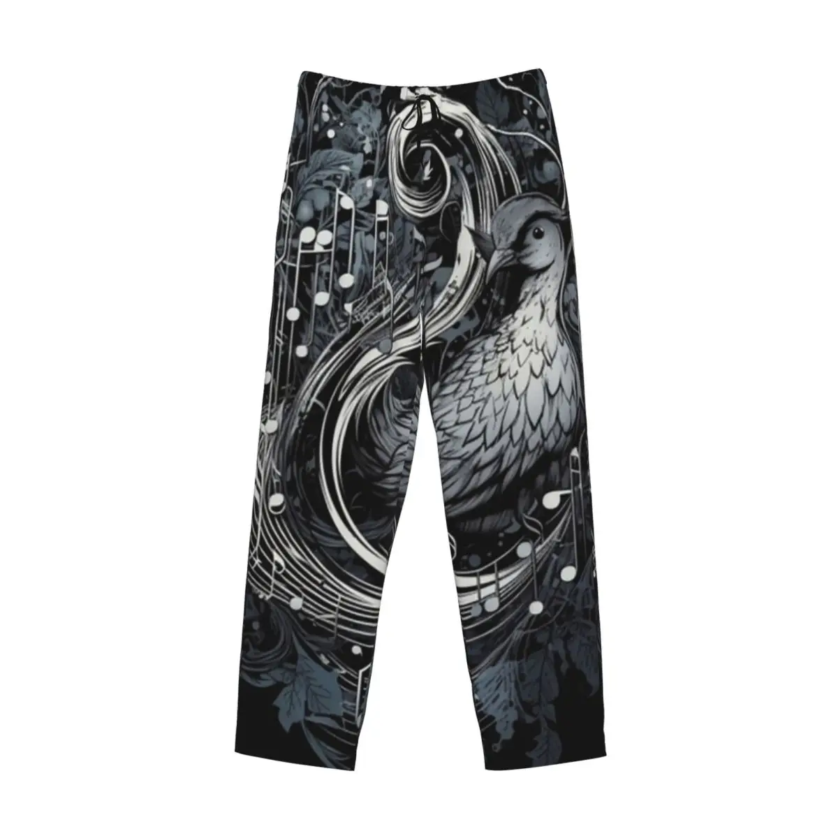 

Пижамные штаны с музыкальной нотой на заказ, мужская одежда для сна, штаны для сна с карманами