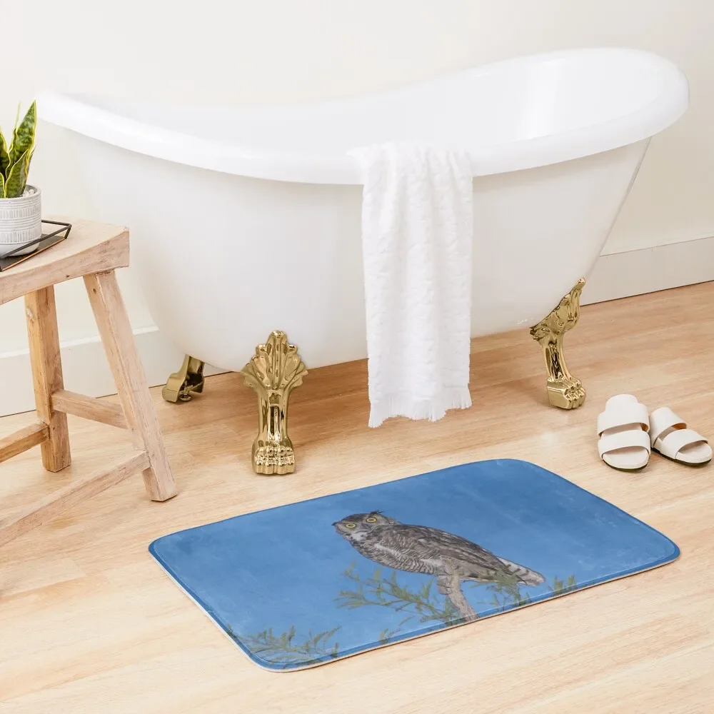 

Beautiful Wise Owl Bath Mat Bedroom Carpet Bathroom Carpet Set Anti-Skid Shower Mat