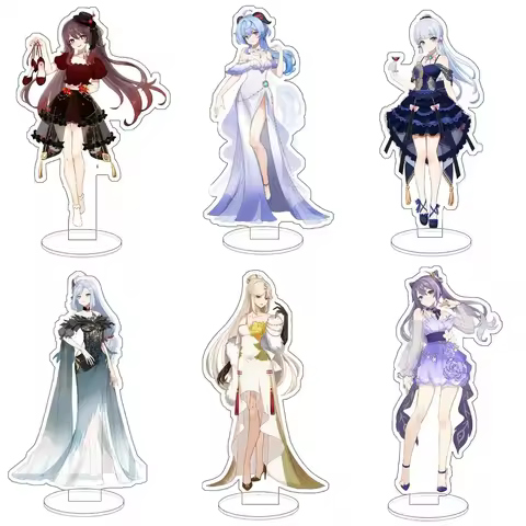 Anime Genshin Impact Hu Tao Ganyu Cosplay Cartoon Gown Paragraph Double Acrylic Game Animation Peripheral Display Gift