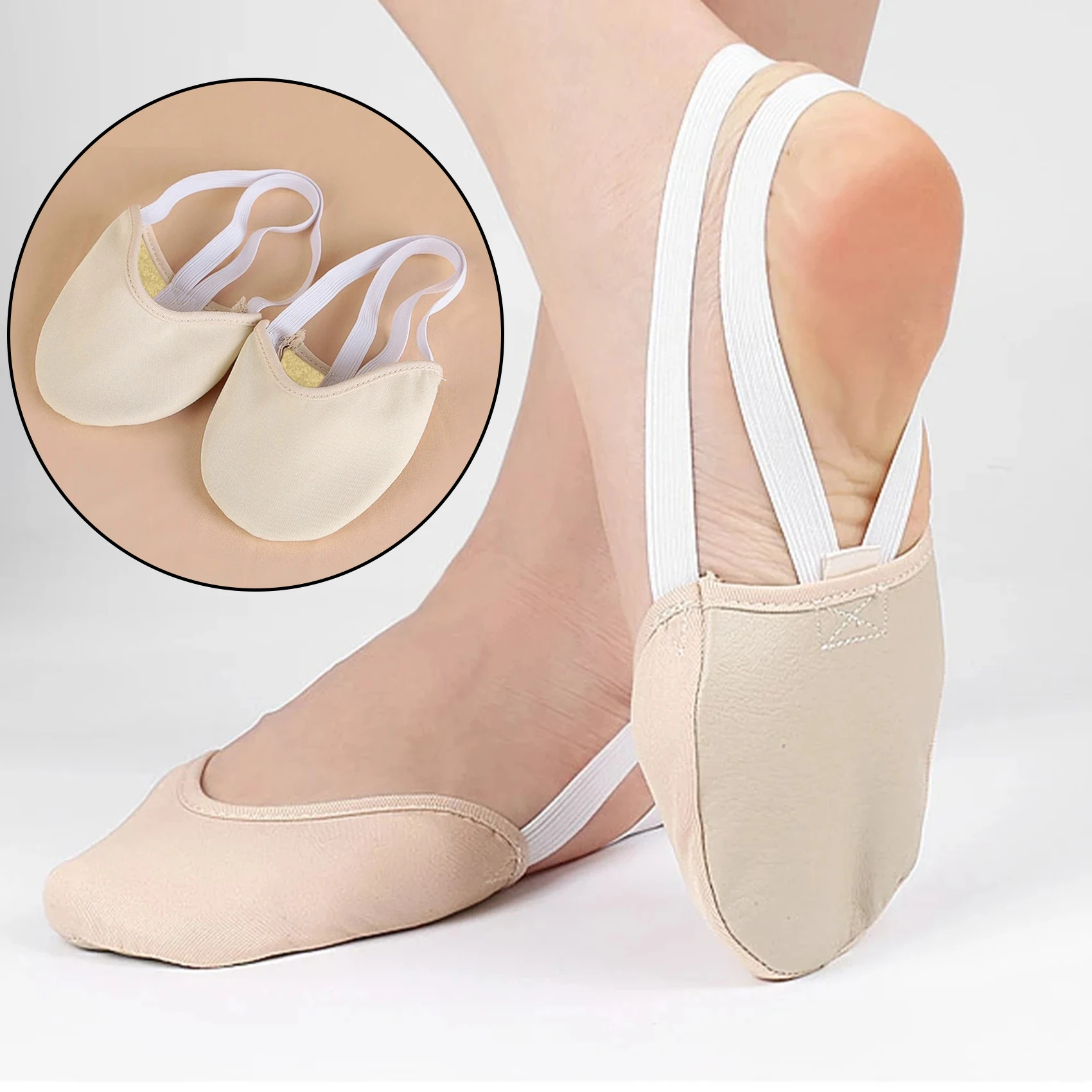 Half Length Rhythmic Gymnastics Equipment Soft Breathable Socks Knitted Sole Shoes Art Gym Child Adult Dancing Pads Insoles