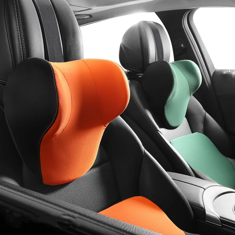 

Summer Car Headrest Pillow Mesh Breathable Lumbar Backrest Support Memory Cotton Head Waist Cushion U-Shape Auto Neck Pillow