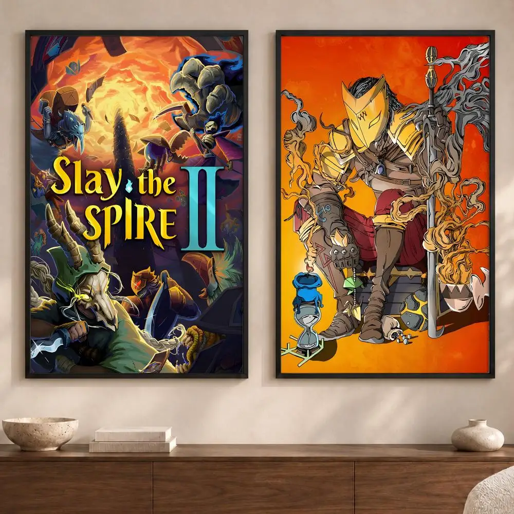 Game S-Slay the SpireS Poster Art  Self-Adhesive No Glue Residue Wall Sticker for Home Office Nursery