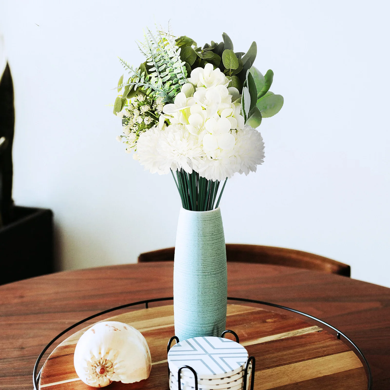 

65Pcs Faux Greenery Branches Set Lifelike Artificial Plants for Wedding Centerpieces DIY Floral Bouquet Party Decoration