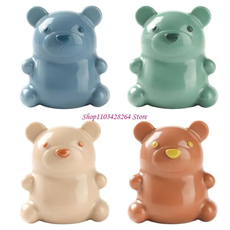 

Washing Brush Soft Bristle Brushes Kids Nails Scrubber Brush Bear Pattern Finger Nails Brush Easy To Grip Nails Brush