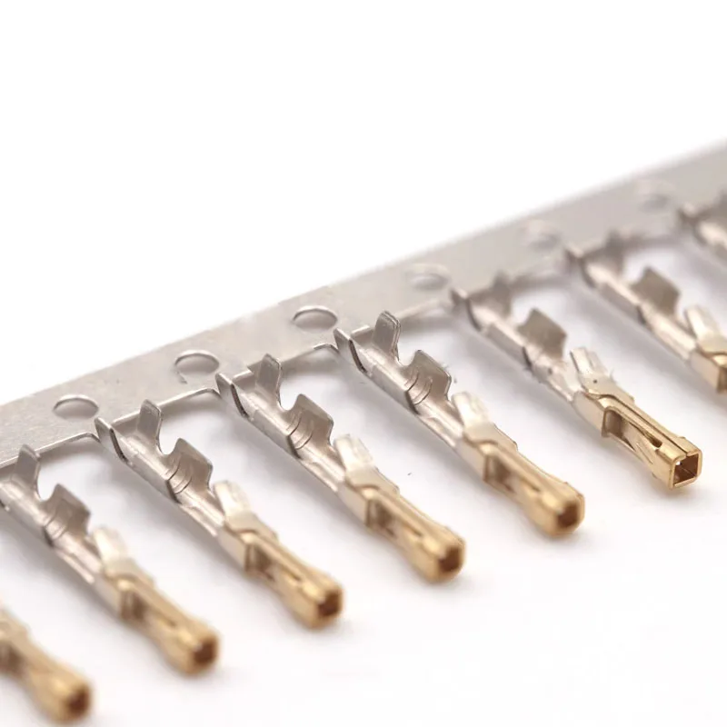 2.54mm DuPont Terminal Head with Buckle Lock Copper Plastic Shell Terminal Gold-plated Tin-plated