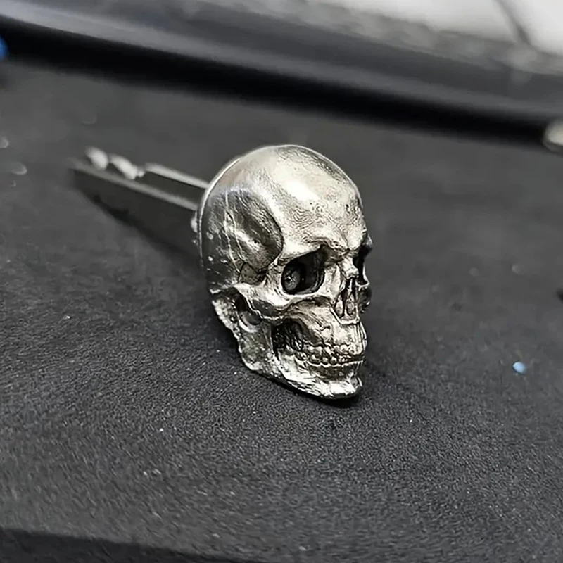 Demon Skull Key Pendant Metal Skull Key Cover Universal Modified Key Decoration,Witchy Car Accessories, Key Cover For Motorcycle