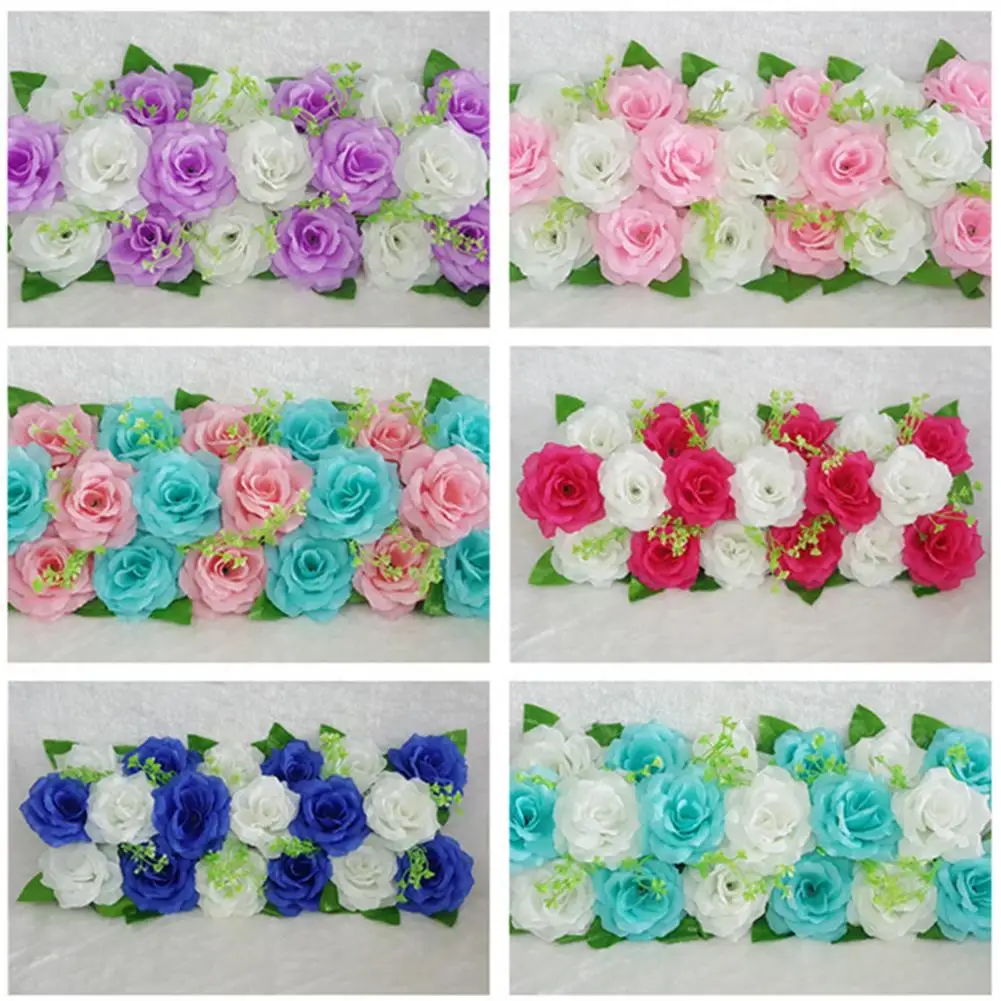 Practical Artificial Rose Non Withered Create Atmospheres Fabric Art Wedding Road Guide Artificial Flower Row Decoration