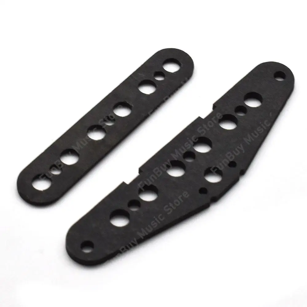 1Set Single Coil Pickup Fiber Bobbion Cover Kit for ST TL Electric Guitar Pickup Black