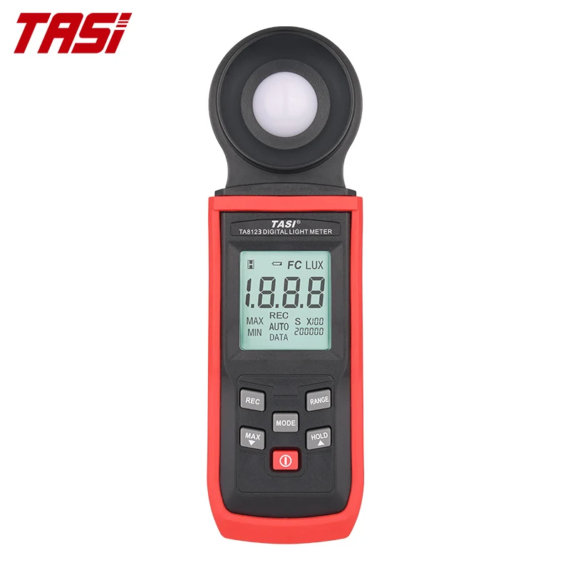 TASI  TA8123 8133 Digital Lux Meter Light Meter 200000Lux Mini Illuminometer Lux/Fc luxmetro Profesional Meterlux CE Data Logger