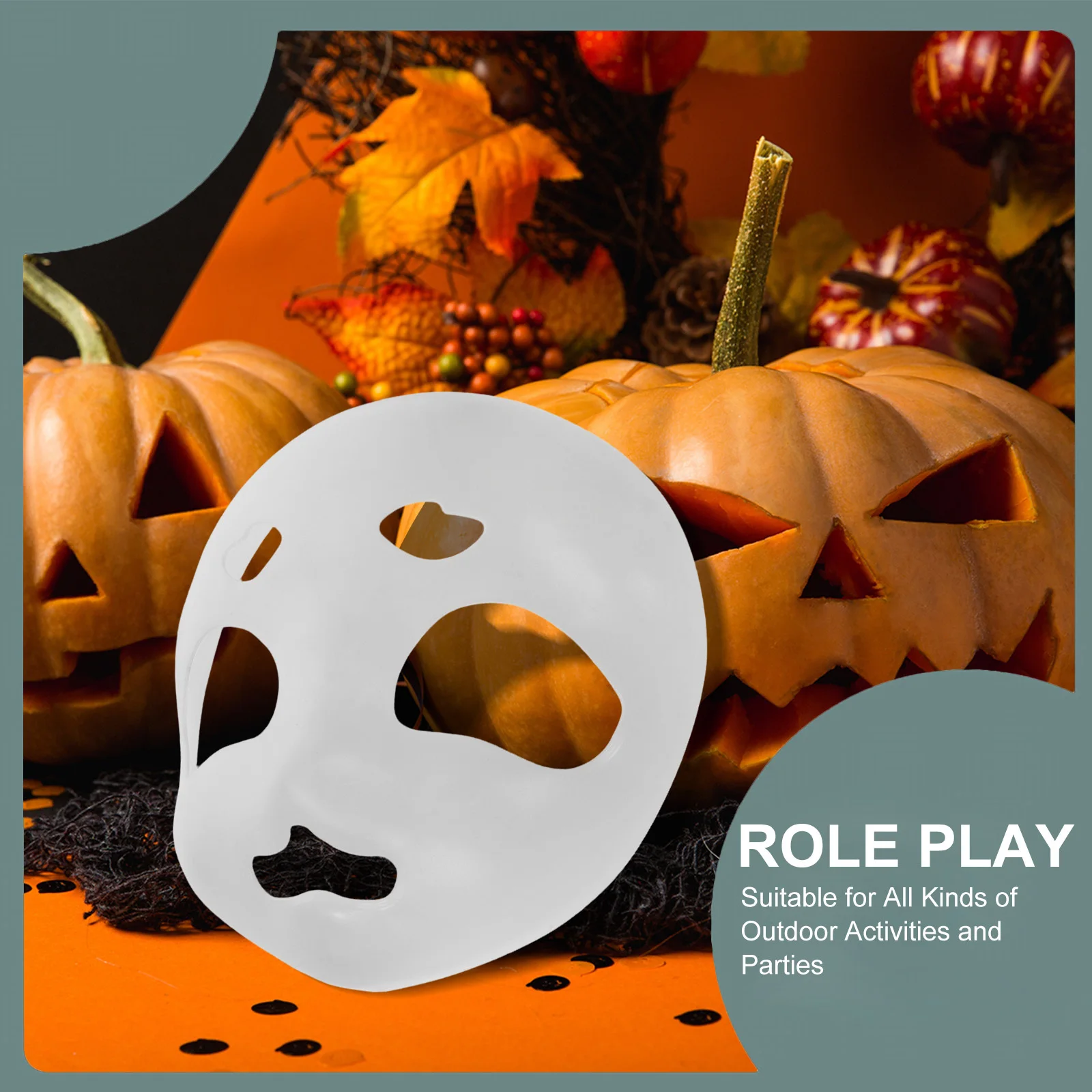 قناع قاعدة رأس Fursuit أبيض فارغ غير مطلي على شكل حيوان إكسسوار DIY قناع حفلة تنكرية للهالوين #3