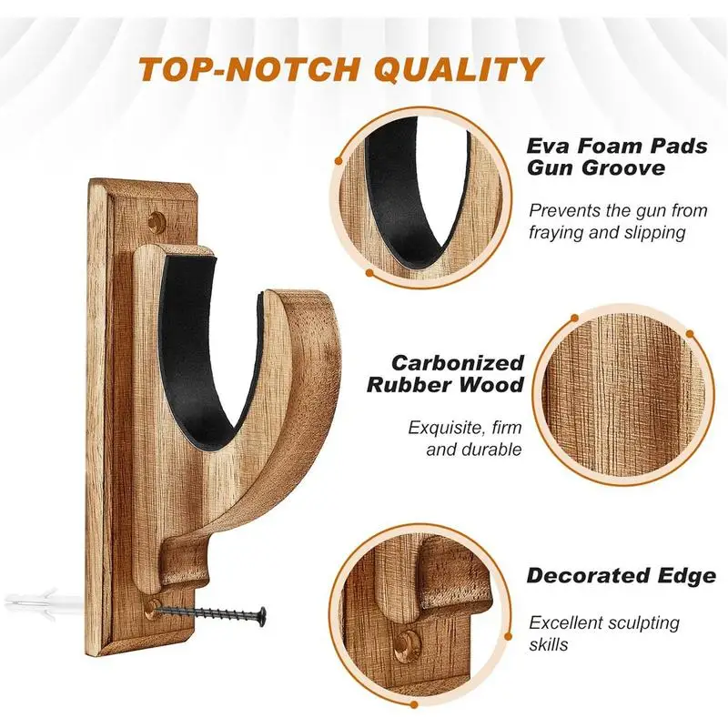 Wall Mount Wand Display 1 pair Wooden  Wall Mount Holder Display Dumbbell Display Stand For Wall Includes 4 Screws And Expansion