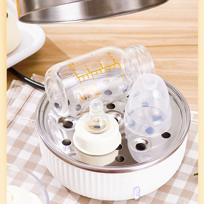 Mini cuiseur à œufs électrique 3 en 1, minuteur Y-ZDQ2 en acier inoxydable, autocuiseur à vapeur pour petit déjeuner