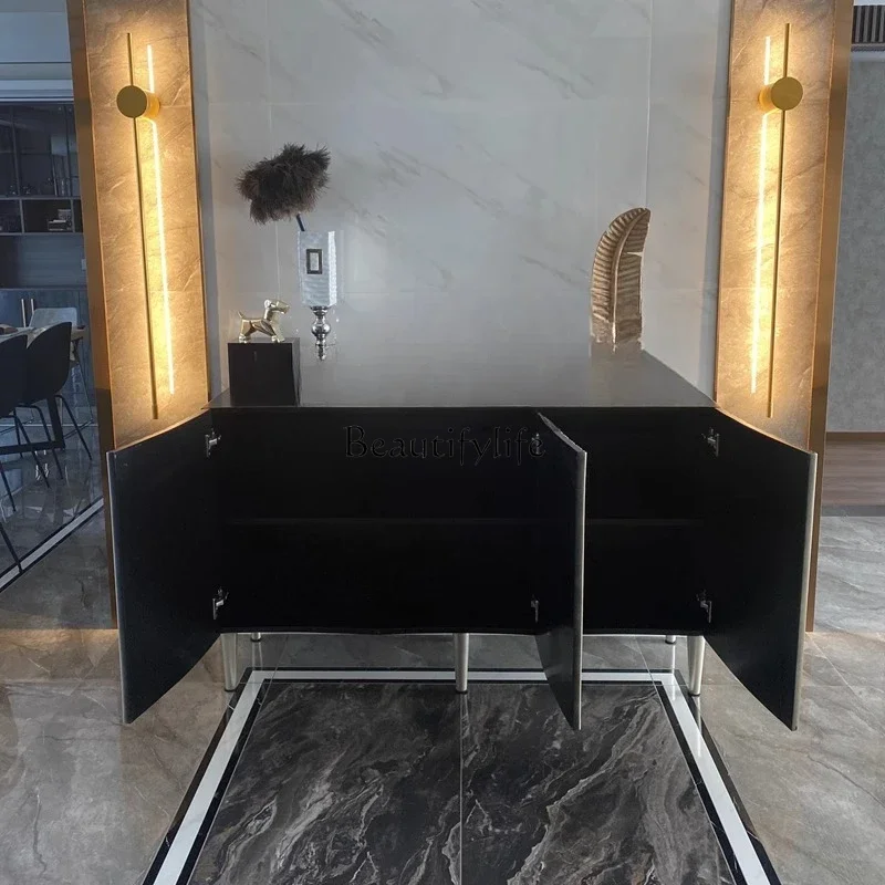 LS 04 خزانة تلفزيون فرنسية قديمة من الخشب الصلب لغرفة المعيشة المنزلية خزانة أمريكية خفيفة فاخرة مطلية بالأرضية الراقية