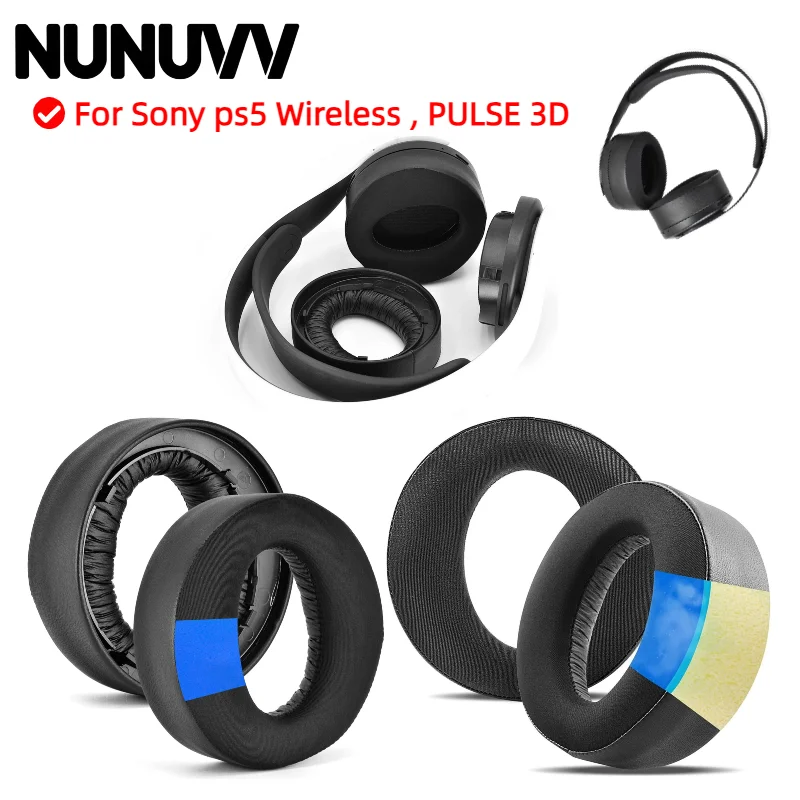 

NUNUVV Ear Pads Headphone Earpads For SONY PS5 PlayStation PULSE 3D Ear Pads Headphone Earpad Replacement Cushions Cover Earmuff