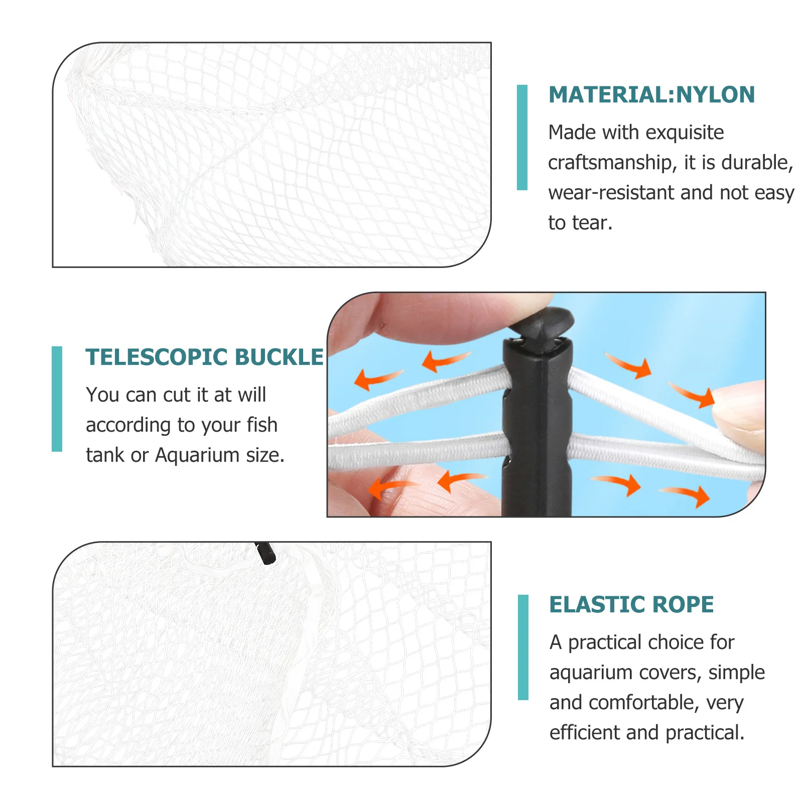

Fish Tank Mesh Cover Aquarium Anti-Jump Screen Nylon Protective Net Diy Escape-Proof Aquarium Supplies Covering Net