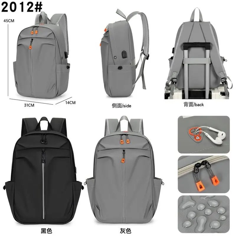2027 Men's Laptop Backpack 17 Inch Waterproof College School Bag USB Charging Port Travel Business Backpack Anti Theft
