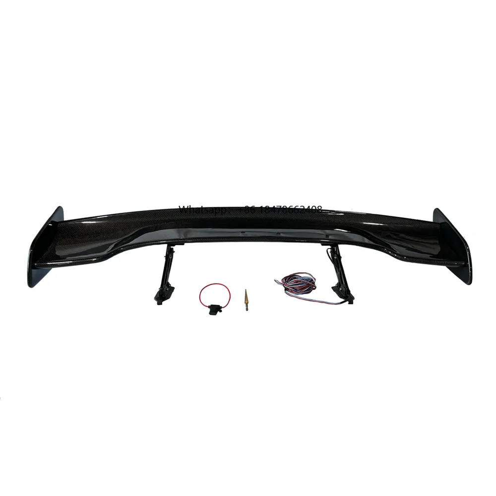

Universal Electric Automatic Spoiler Real Carbon Fiber Rear Trunk Spoiler Boot Wing for Sedan Car