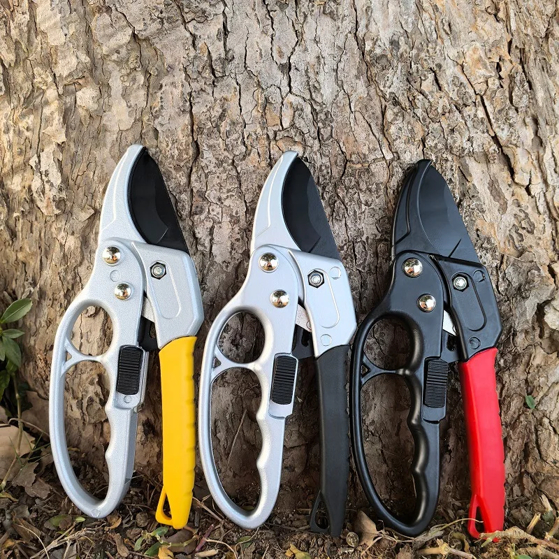 Садовые ножницы из марганцевой стали для обрезки толстых веток, фруктовых деревьев и цветов, с острым лезвием, усиленные