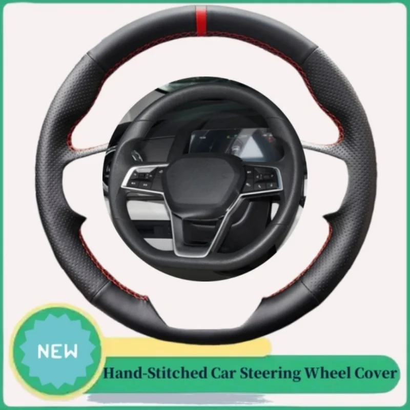 

DIY Abrasion-resistant Breathable Microfiber Leather Steering Wheel Cover For BYD Yuan Pro 21 Model New Energy Auto Interior