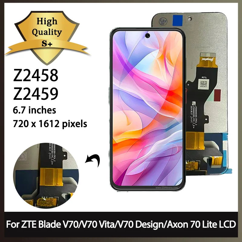 6,7 Zoll IPS LCD für ZTE Blade V70 Vita Z2459 LCD-Display Touchscreen Digitizer Design V70 Design Z2458 LCD Axon 70 Lite Display