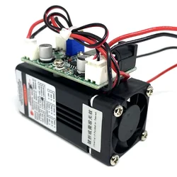 445nm 450nm 2000mW Blue Focusable Laser Diode Module  2W TTL DC12V + Fan Cooling Long Time Working