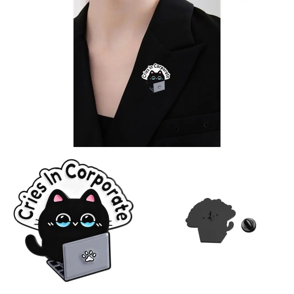  Creative Cats Brooch Pin Clothing Jewelry Beautiful Accessory Metal Badge Alloy Texture Suitable for Fashion Enthusiasts