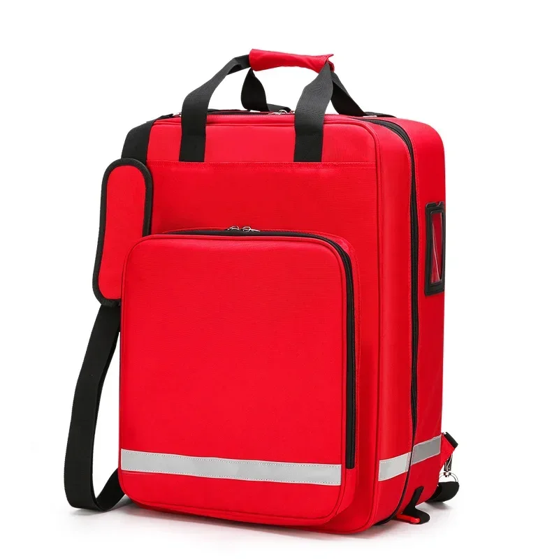 Empty Detachable Trolley Backpack Survival First Aid Kits Medical Care Trolley Emergency Rescue Doctor Visit First Aid Bag