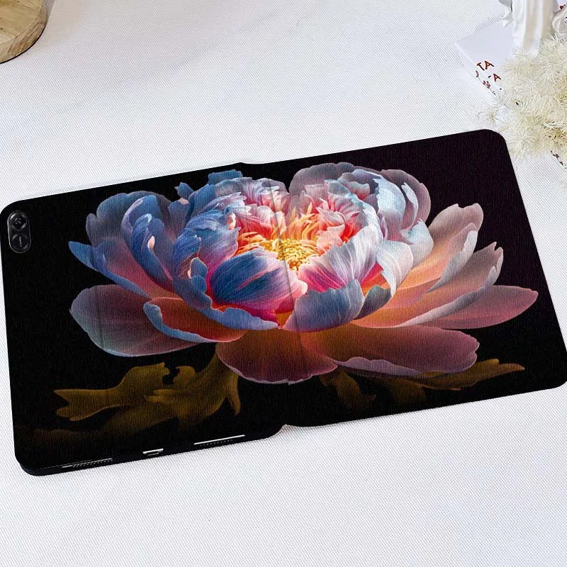 

Luminous Popular Art Lotus For Huawei MediaPad T5 T10s M6 M5Lite SE Honor Tab 5 6 7 V7 V8 X8a X9a Pro Soft Tablet Case Gift