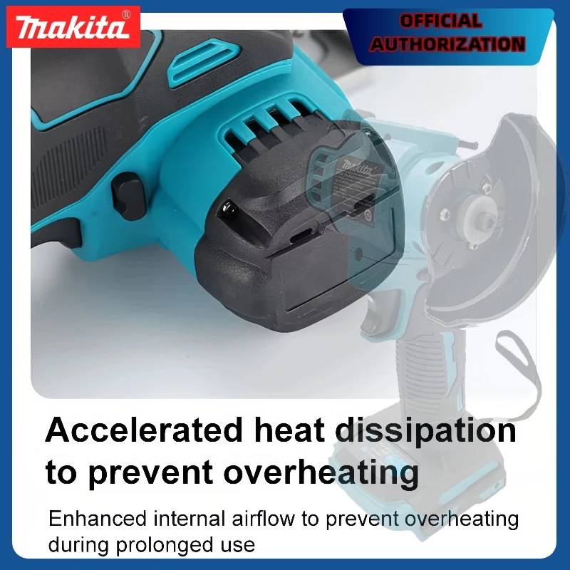 Makita-Mini amoladora angular sin escobillas de 3 pulgadas, herramienta de corte compacta eléctrica con pantalla LED para batería Makita de 18V