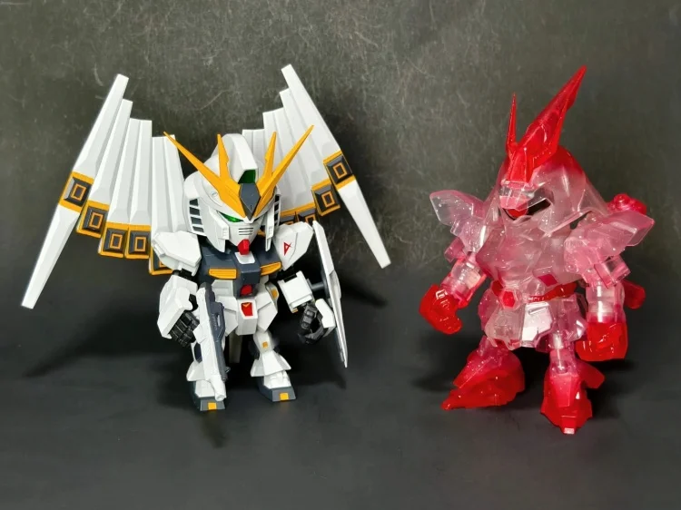 In Voorraad Bandai Qmsvmini Sazabi Gundam Blind Box Handheld Mobiele Krijger Gundam Reverse Aanval Xiaya Model Gift