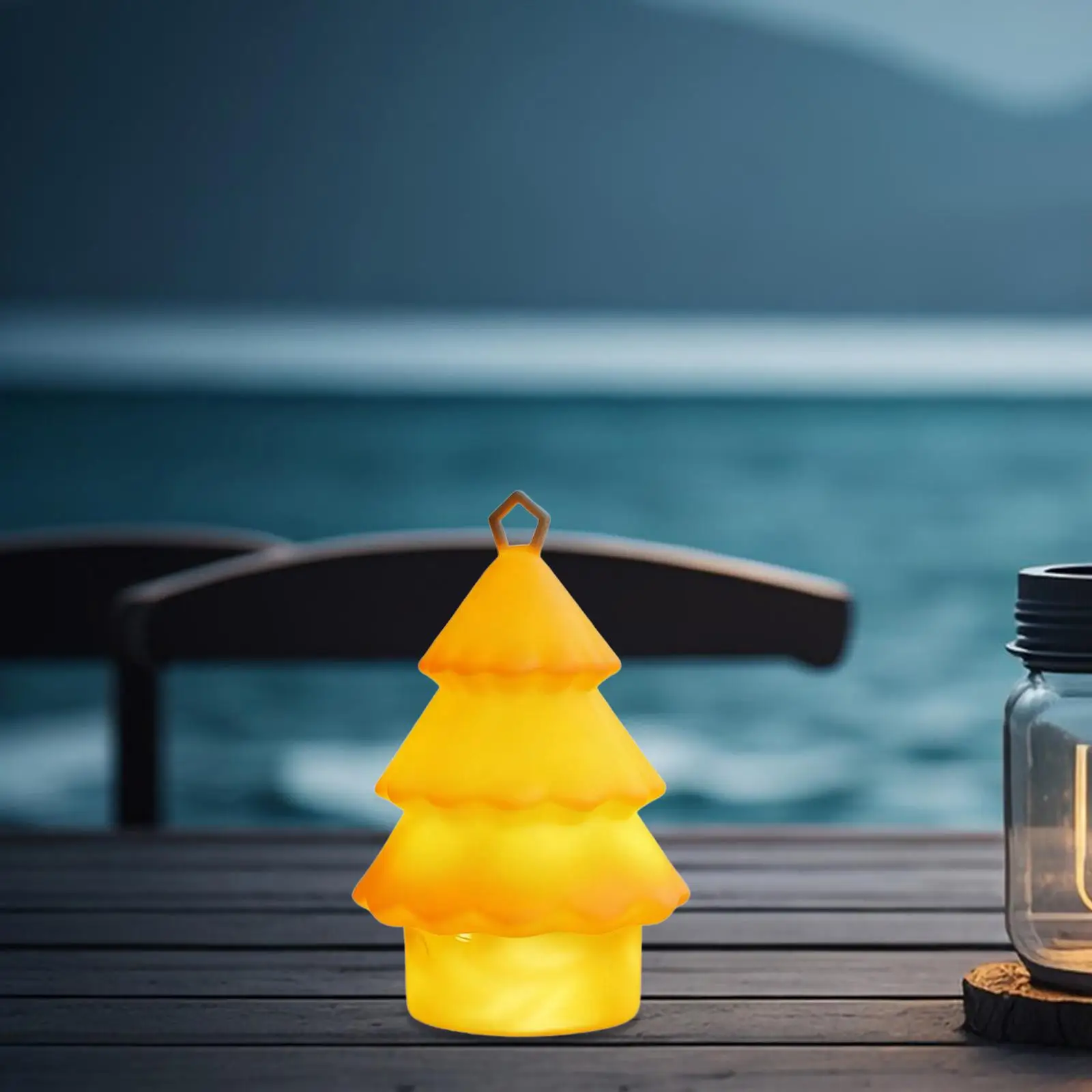 Xmas Tree Night Light Christmas Decor Compact Desktop Ornament Atmosphere Light for Farmhouse Desk