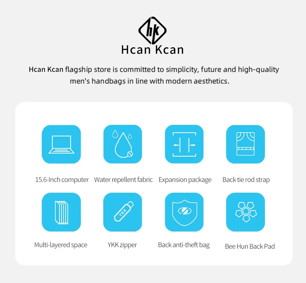 HK High-Quality Business Commuter Backpack Expandable Waterproof Laptop Backpack Men’s Large-Capacity Business Travel Backpack