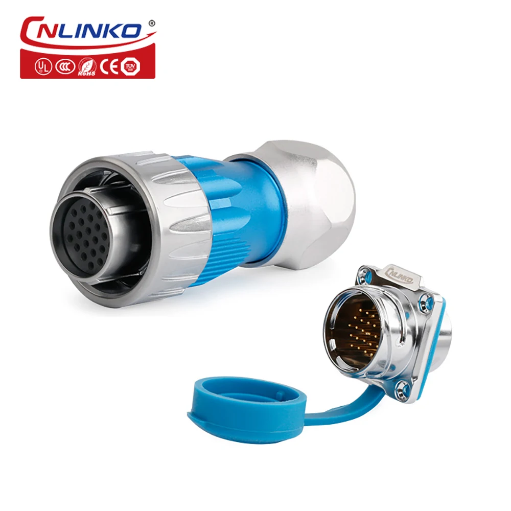 CNLINKO M24 10 12 19 24-pins metalen circulaire luchtvaartconnector GEN3 waterdichte IP68 draadconnector voor industriële medische apparatuur