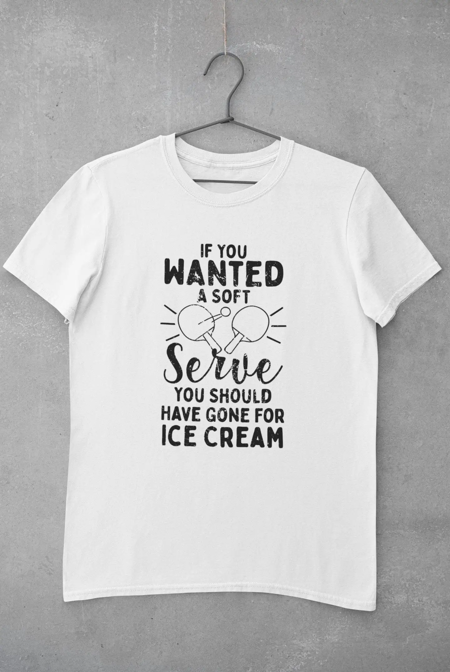 Table Tennis T Shirt Ping Pong Wanted Soft Serve