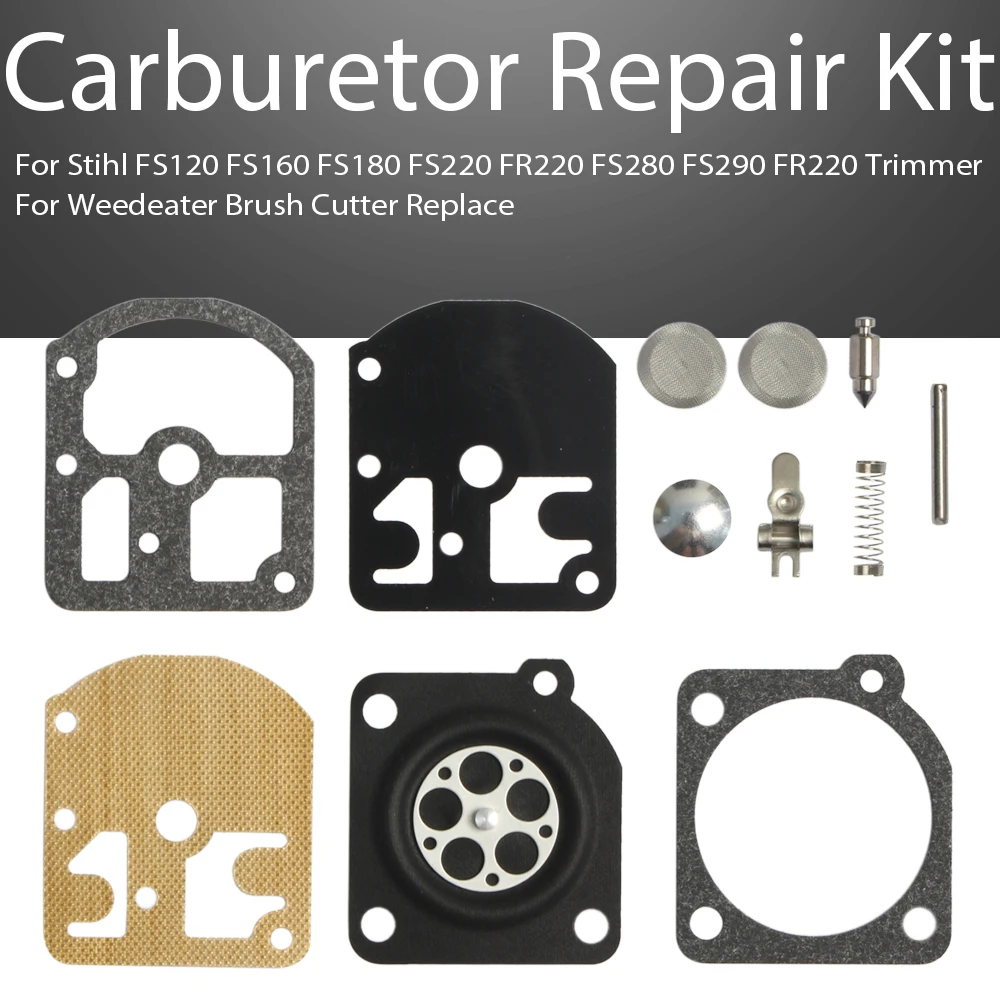 

Carburetor Repair Kits For Stihl FS120 FS160 FS180 FS220 FR220 FS280 FS290 FR220 Trimmer Weedeater Brush Cutter Replace