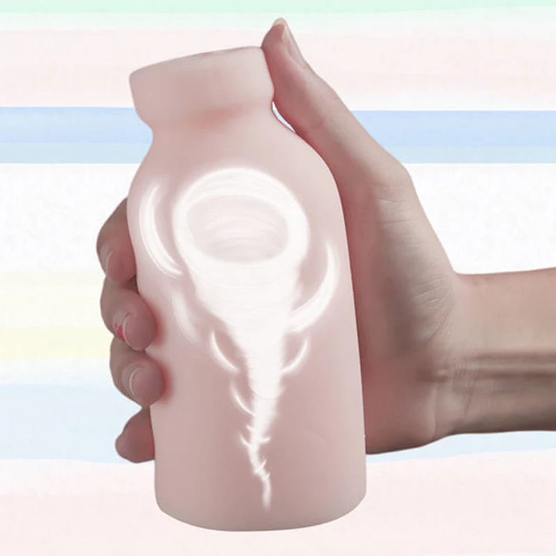 Small Milk Bottle Sex Toys for Men Masturbator Male Pussy Vaginal Pornografia Milk Bottle Style Portable Adult Toys Pocket Pussy