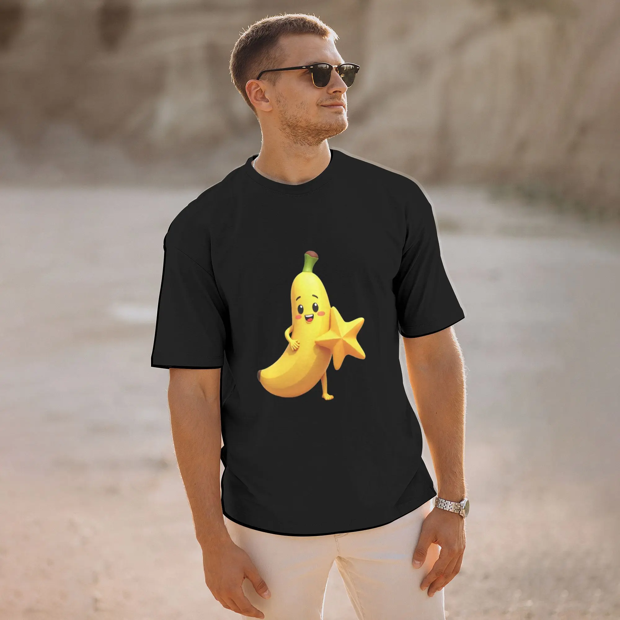 

Men's Banana Disrobe Funny Design Print T-shirt Summer Humor Joke Hipster T-Shirt White Casual T Shirts Outfits Streetwear