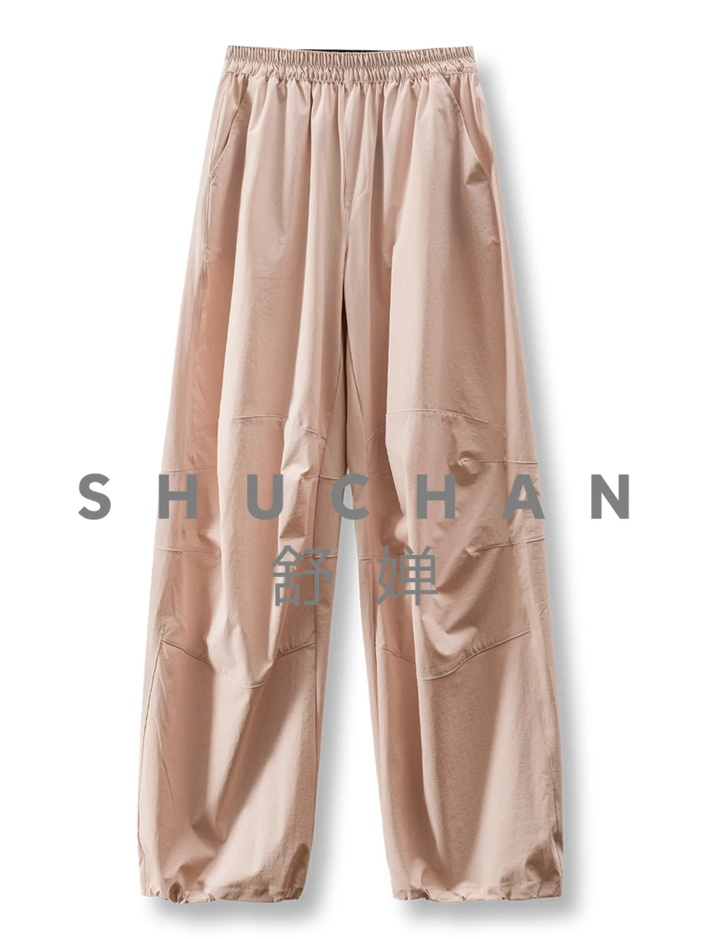 

Женские легкие уличные брюки карго прямого кроя с широкими штанинами и завязками на щиколотках, модель 23L1