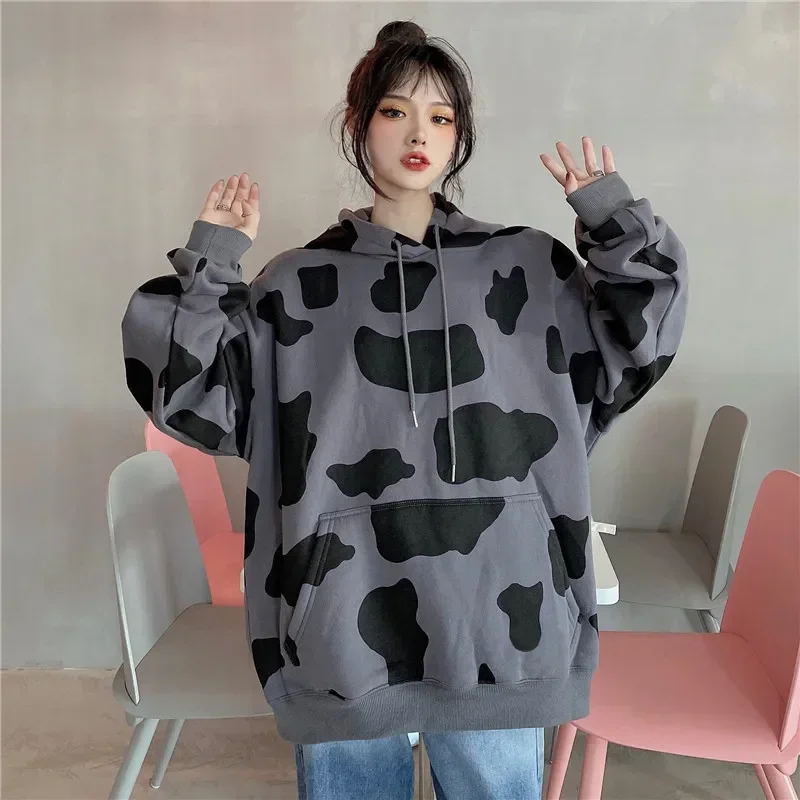Autumn Women Hoodies Sweatshirt Fashion New Long Sleeve Loose Korean Street Harajuku Large Sizes Femme Pullovers Y2k