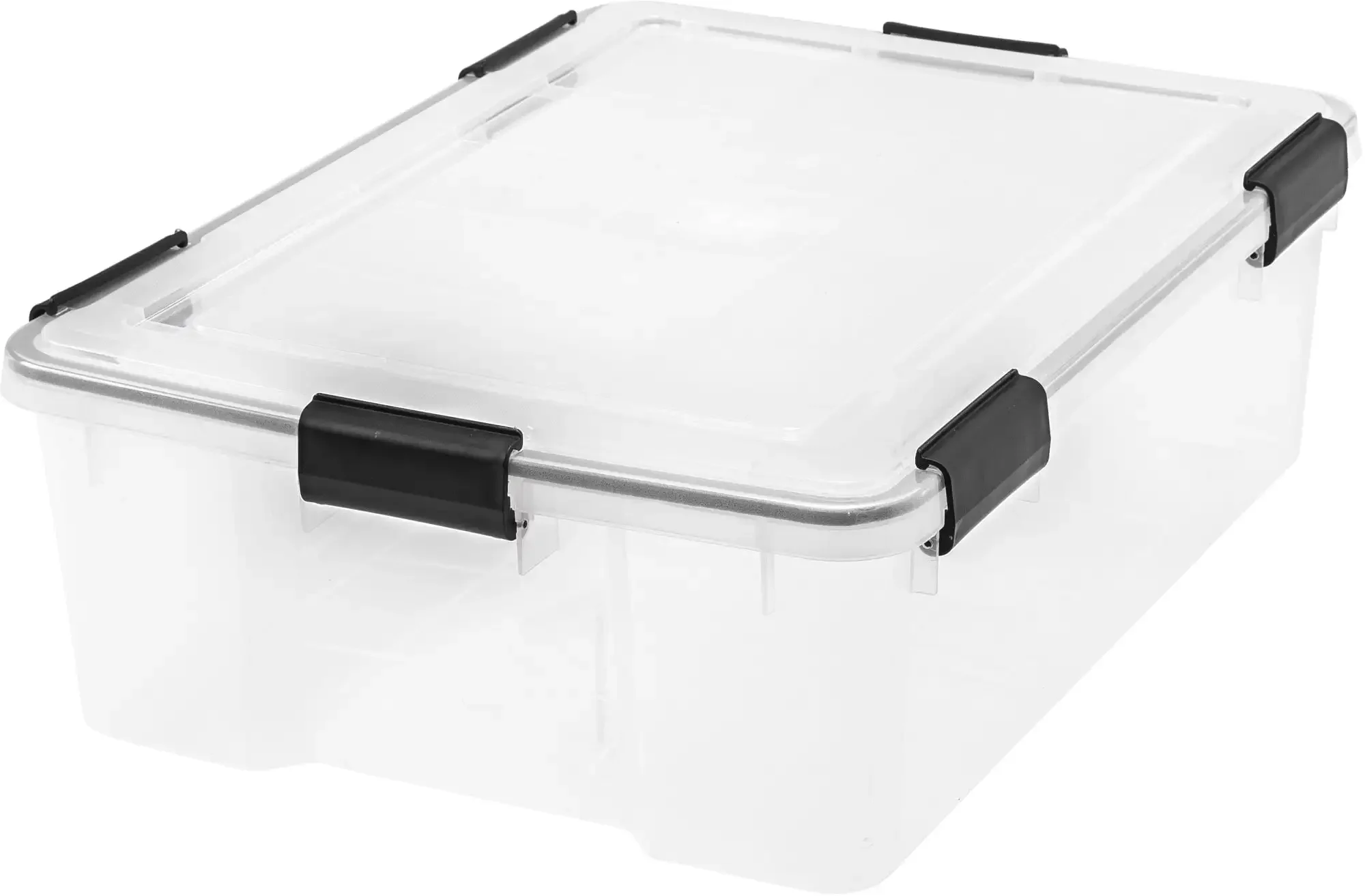 NEW 41.2 Quart WeatherPro™ Storage Container Box Bin with Seal Latching Lid, Clear USA