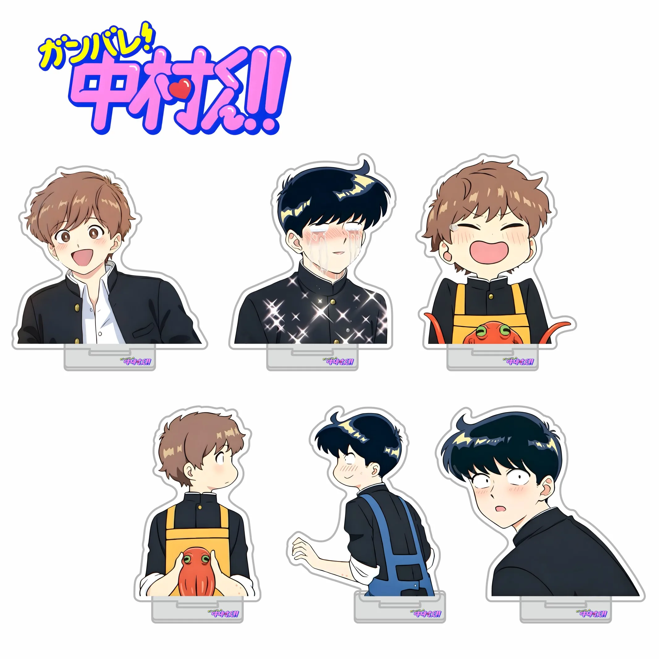HOT Anime Ganbare Nakamura-kun Acrylic stand Keychain Exquisite Anime Characters Decoration Desk Figure Display Friend Gift10cm