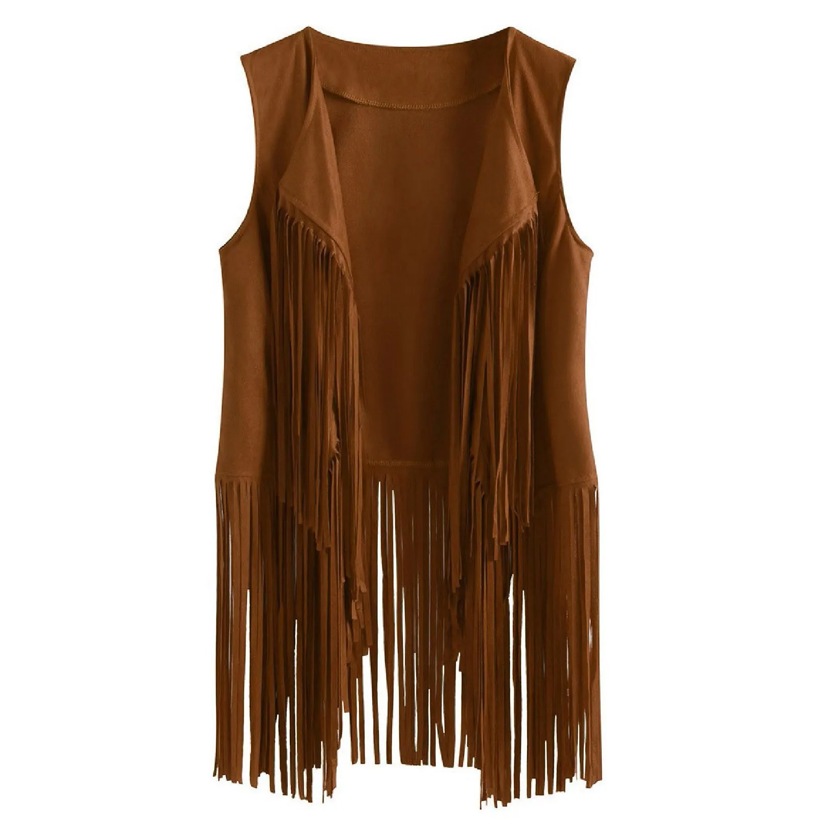 

New 2024 Women's Faion Thin Tassel Suede Vest Spring Summer New Arrival Lightweight Soft Velvet Fabric Made in China