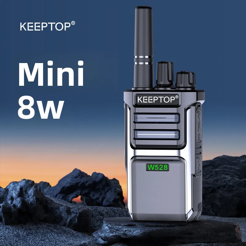 KEEPTOP Mini Walkie Talkie Long Range License-free Portable Two Way Radios Station For Restaurant Construction site hunting